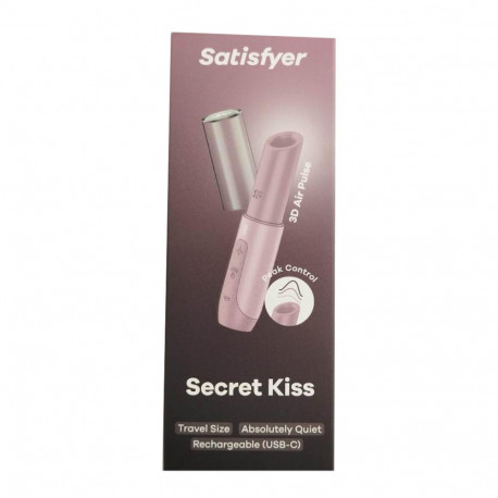 SATISFYER SECRET KISS VIBRADOR TRAVEL SIZE ROSA RECARGABLE 1UN
