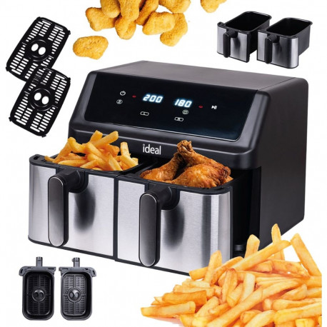 IDEAL Fat-free fryer, double horizontal 9L, 8 functions - including food drying