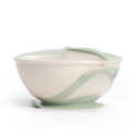 Babyono suction bowl with spoon cream green 1063/07