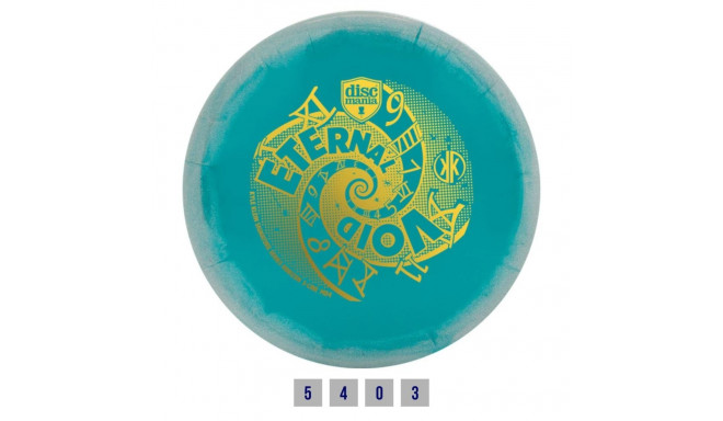 Discgolf disc DISCMANIA Midrange Driver S-LINE MD4 ETERNAL VOID Teal/Silver 5/4/0/3