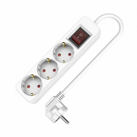 3-socket plugboard with power switch TM Electron (1,5 m)