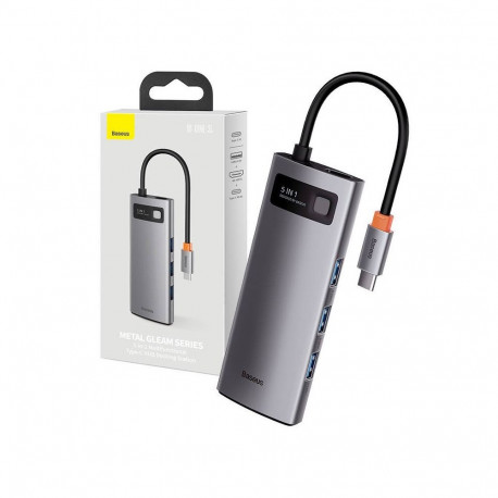 Baseus Metal Gleam Series Hub 5in1 / USB-C to 3x USB 3.0 / HDMI / USB-C PD