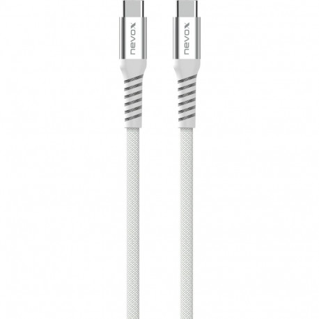 USB 2.0 Kabel, USB-C Stecker > USB-C Stecker 48V / 5A (weiß, 2 Meter, PD 3.1, Laden mit bis zu 240 W