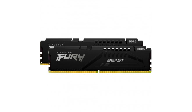 Kingston FURY DDR5 - 64GB - 6000 - CL - 30 (2x 32 GB) dual kit, memory (black, KF560C30BBK2-64, Fury