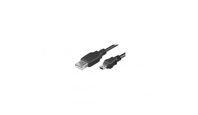 Logilink USB MINI-B 5-pin 180 Cert 1.8m Mini-USB B, USB A, 1.8 m, Black