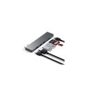 Satechi ST-HUCPHSM laptop dock/port replicator Docking USB 3.2 Gen 2 (3.1 Gen 2) Type-C Grey