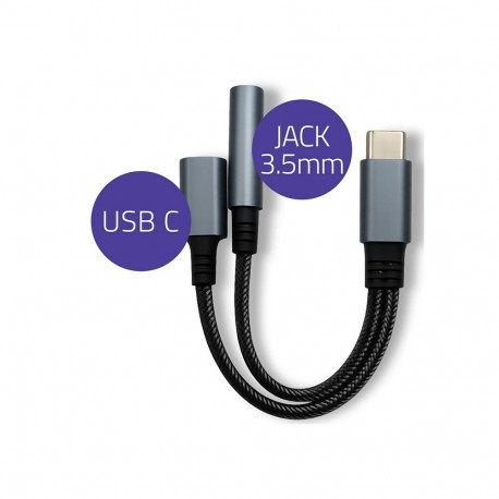 Adapter 2w1 USB C USB C Jack 3.5mm PD 15W