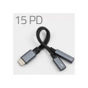 Adapter 2w1 USB C USB C Jack 3.5mm PD 15W