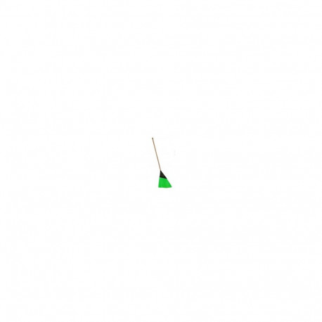 SAUBER Street broom with flat blade, green 24801030