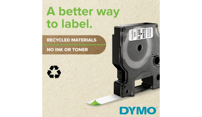 DYMO D1 standard - must punasel - 12mm