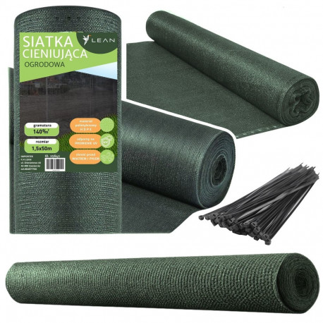 varjutuskangas aiapiirdele maskeeriv roheline 1.5M 50M 140g/m²