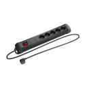 SURGE PROTECTOR LANBERG SP1 5M 5X SCHUKO OUTLETS BLACK