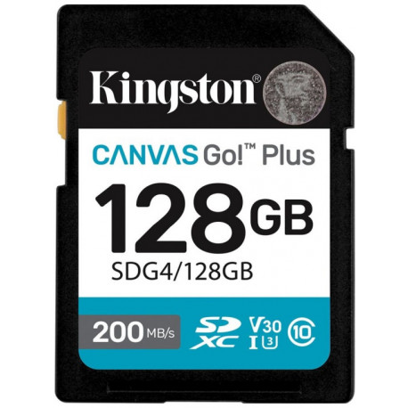 Kingston mälukaart SDXC 128GB Canvas Go Plus