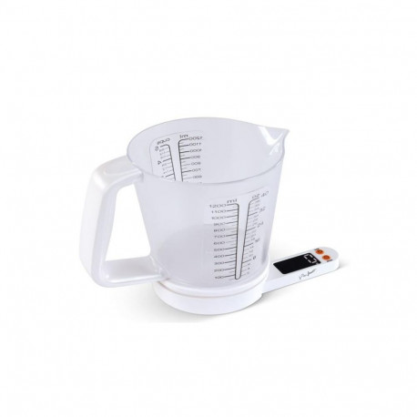 Kitchen scale with measuring cup