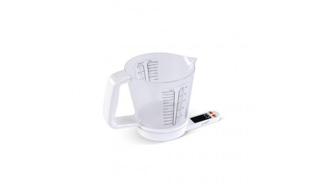 Kitchen scale with measuring cup