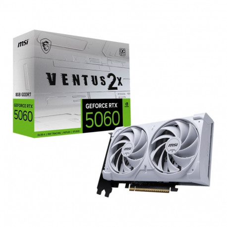 MSI graafikakaart GeForce RTX 5060 8G VENTUS 2X OC NVIDIA 8GB GDDR7, valge