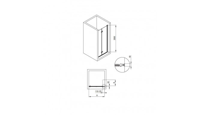 KERRIA PLUS SHOW DOOR. WHT/TRANS NERO90