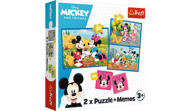 TREFL DISNEY Pusle ja memo komplekt Miki-hiir 30+48+M24