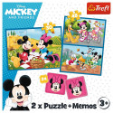TREFL DISNEY Pusle ja memo komplekt Miki-hiir 30+48+M24