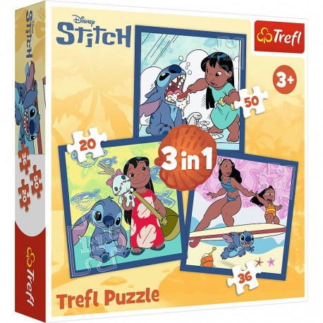 TREFL DISNEY STITCH Puzzle Set 3in1