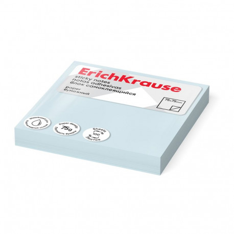 Note paper ERICH KRAUSE 75х75 mm, 100 sheets, blue