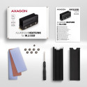 Axagon CLR-M2XL arvuti jahutussüsteem M.2 NVMe SSD, tahkisajami jahutusradiaator must 1 tk