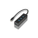 Axagon HUE-S2C interface hub USB 3.2 Gen 1 (3.1 Gen 1) Type-A 5000 Mbit/s Black