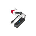 Axagon HUE-S2C interface hub USB 3.2 Gen 1 (3.1 Gen 1) Type-A 5000 Mbit/s Black