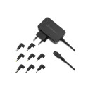 Qoltec Universal Laptop Power Adapter 30W | Automatic | MultiPlug | 8 Plugins