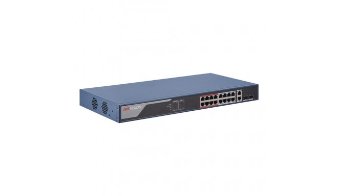 Hikvision DS-3E1318P-EI hallatav Fast Ethernet (10/100) PoE 1U sinine võrgulüliti