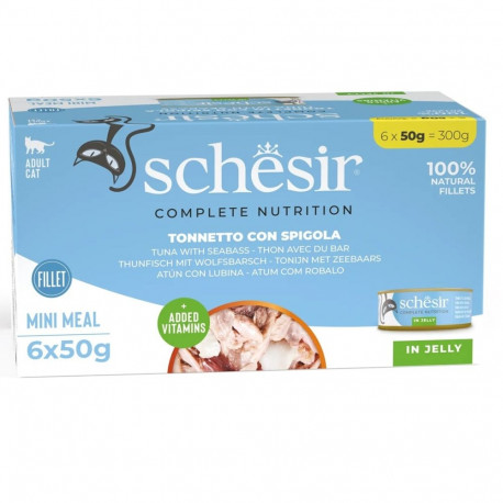 SCHESIR tuunikala meriahvenaga tarretises märg kassitoit 6x50g