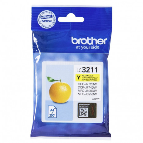 Brother tindikassett LC 3211, kollane