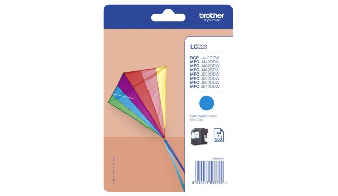 Brother Ink LC 223 tsüaan 0,55k (LC223C)