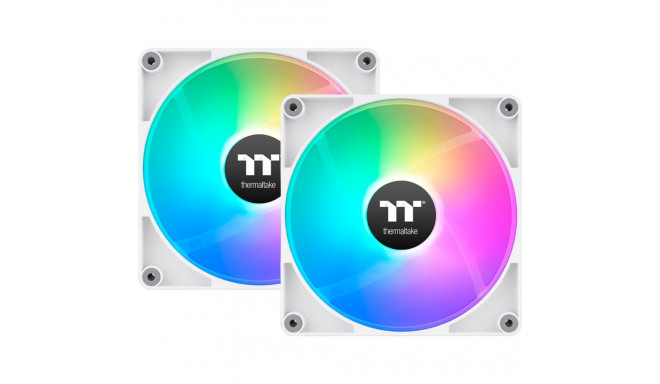 Thermaltake CT140 Reverse ARGB Sync PC Cooling Fan White (Pack of 2, Reverse, 140 mm)