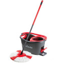 Vileda Mop Turbo 2in1 Microfibre Complete Set, Floor Mop (black/red, incl. 750ml Vileda Floor Cleane
