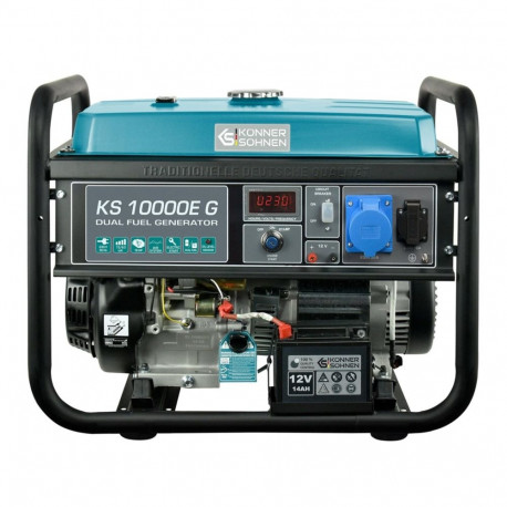Könner & Söhnen KS 10000E G hübriidgeneraator (bensiin/LPG) 7.5kW 230V, elektriline käivitus