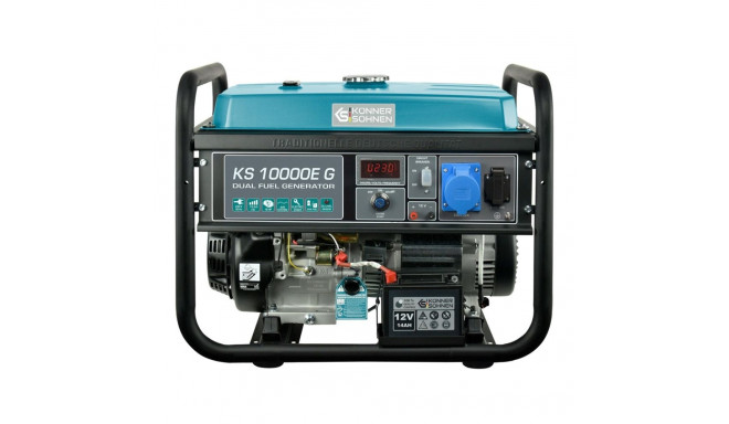 KÖNNER & SÖHNEN HYBRID GENERATOR (PETROL/LPG) 7.5kW 230V KS 10000E G, ELECTRIC START