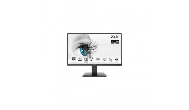 MSI Pro MP243X 23.8 Inch Monitor, Full HD (1920 x 1080), 100Hz, IPS, 4ms, HDMI, DisplayPort, Built-i