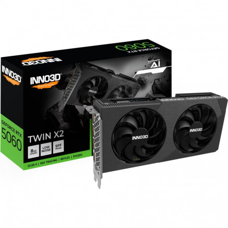 GeForce graafikakaart RTX 5060 TWIN X2 8GB DLSS 4 3x DisplayPort 1x HDMI 2.1