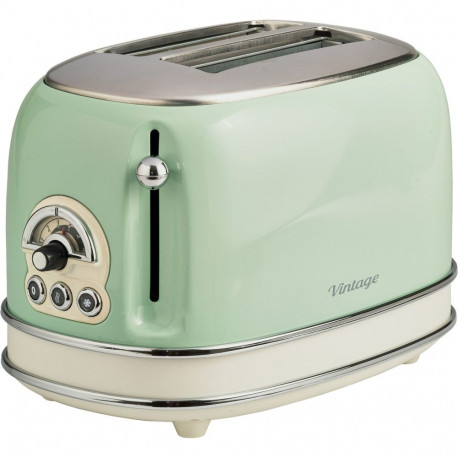 Vintage Toaster 155 (hellgrün, 810 Watt, für 2 Scheiben Toast)