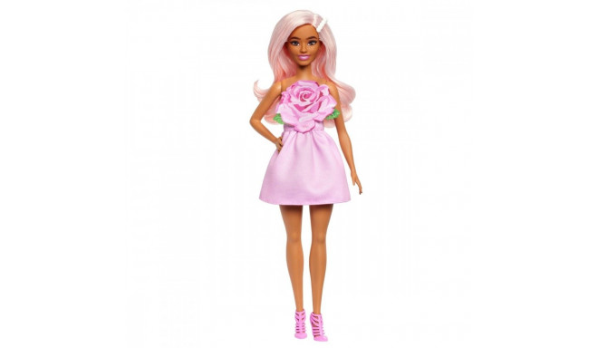 Doll Barbie Fashionistas Blonde pink dress