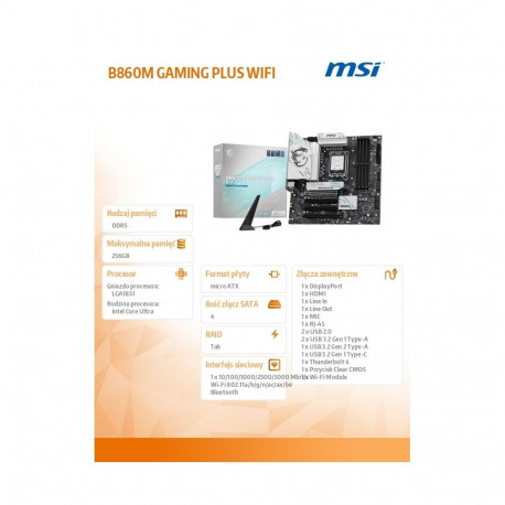Motherboard B860M GAMING PLUS WIFI s1851 4DDR5 ATX