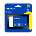 SSD|ADATA|SU650|2TB|Write speed 450 MBytes/sec|Read speed 520 MBytes/sec|2,5"|TBW 600 TB|MTBF 200000