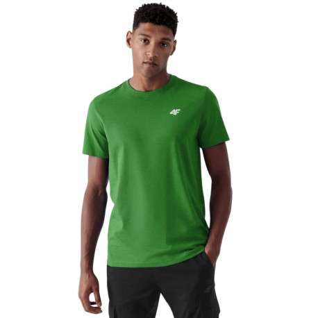 Koszulka męska 4F M3095 zielona 4FWSS25TTSHM3095 41S 3XL