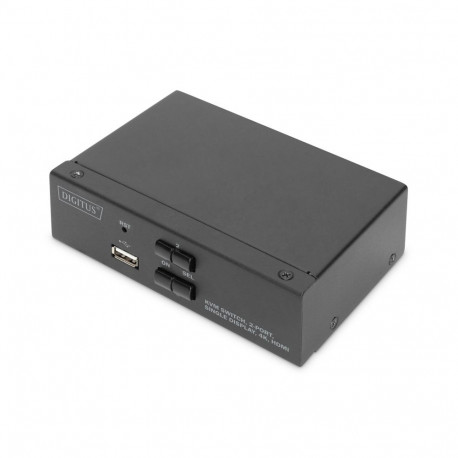 Digitus KVM-lüliti 2-pordiline ühe ekraaniga 4K HDMI