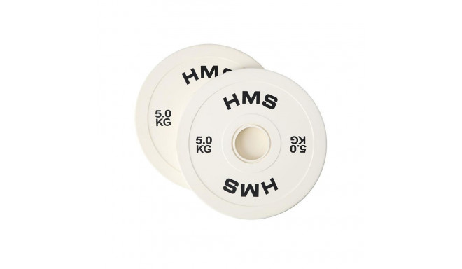 Olympic Bumper Plates 2x5kg valge HMS CBRS50