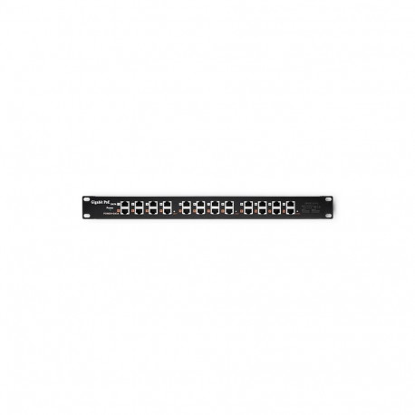 Qoltec 54478 Patch panel RACK | 12 ports | PoE | Black