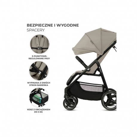Kinderkraft pram TRIG 3 STONE BEIGE Beige