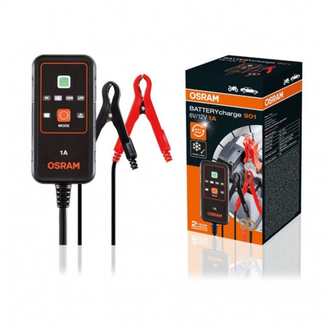 OSRAM BATTERYcharge 901 laadija, laadimispinge 6/12V, laadimisvool 1A