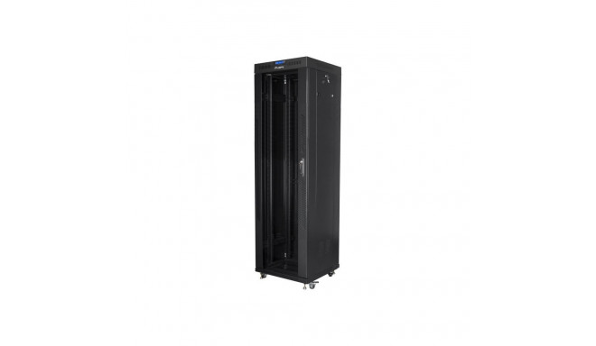 Lanberg | Rack cabinet 19" free-standing 42U/600x600 (flat pack) with glass door lCD V2 | FF01-6642-